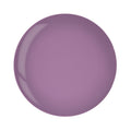 Cuccio Colour nail polish in Peace Love & Purple, vibrant purple shade with colorful peace and love design on the bottle.