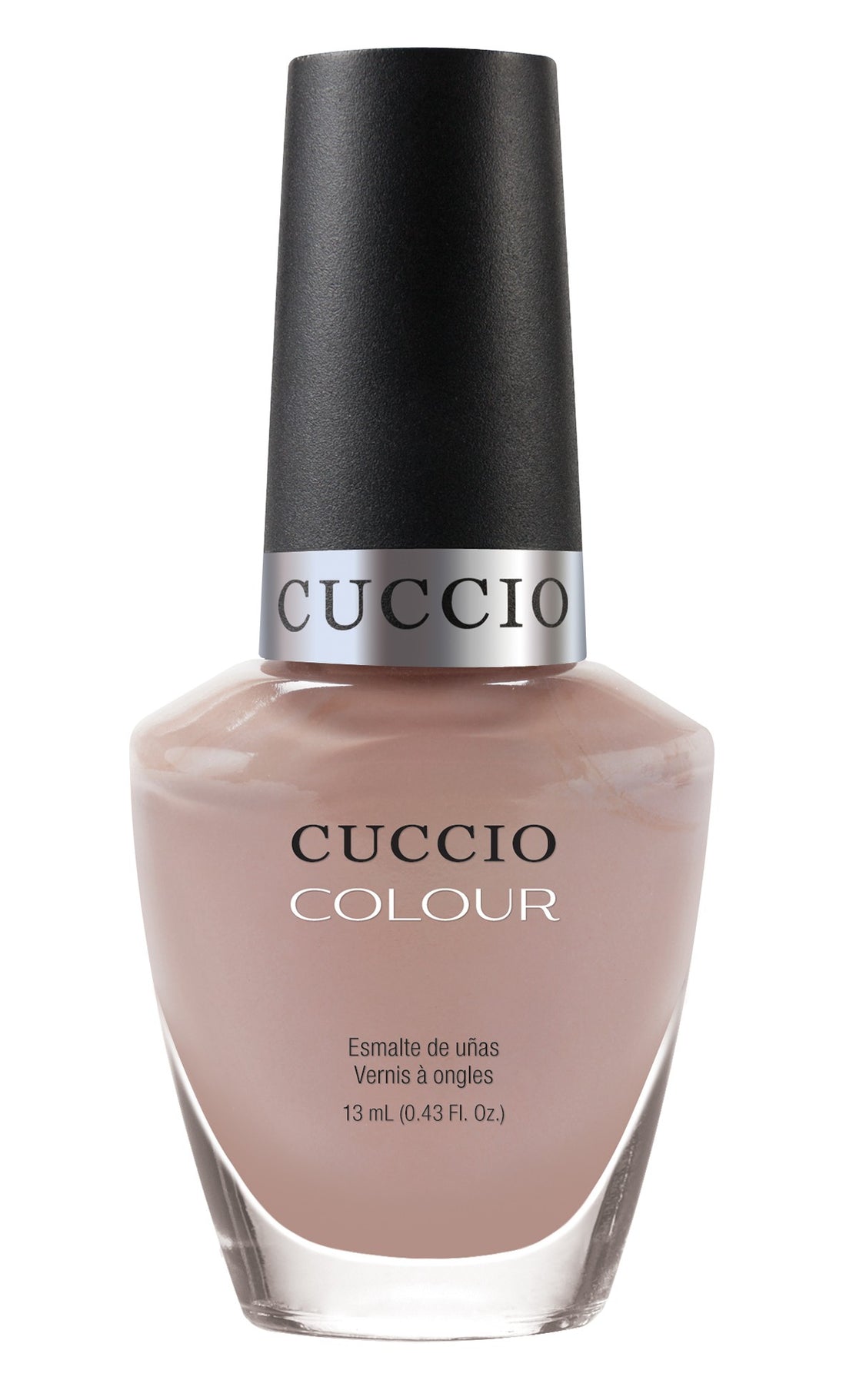 Cuccio Colour Pirouette nail polish bottle with vibrant pink shade and glossy finish, showcasing the Cuccio Colour brand.