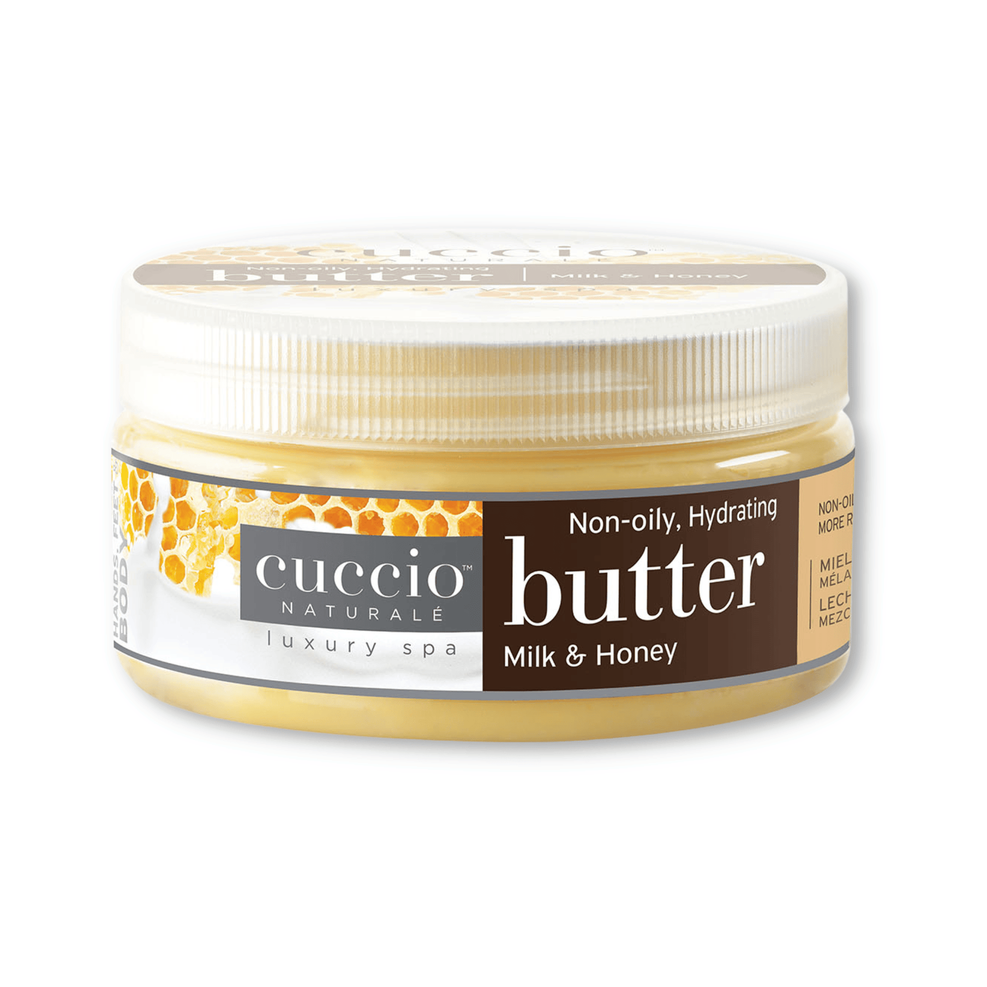 Cuccio Naturalé Hydrating Butter lotion with milk and honey, creamy moisturizer for soft, nourished skin.