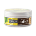Cuccio Naturalé Hydrating Butter lotion with white limetta and aloe vera, showing a creamy moisturizer in a jar.