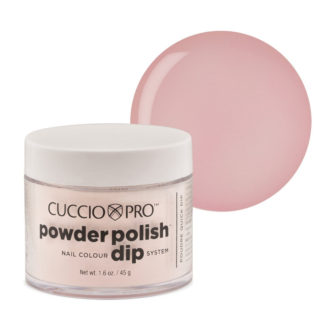 Cuccio Pro Dipping Powder in Original Pink, a fine pink powder for nail enhancements and dip manicures.