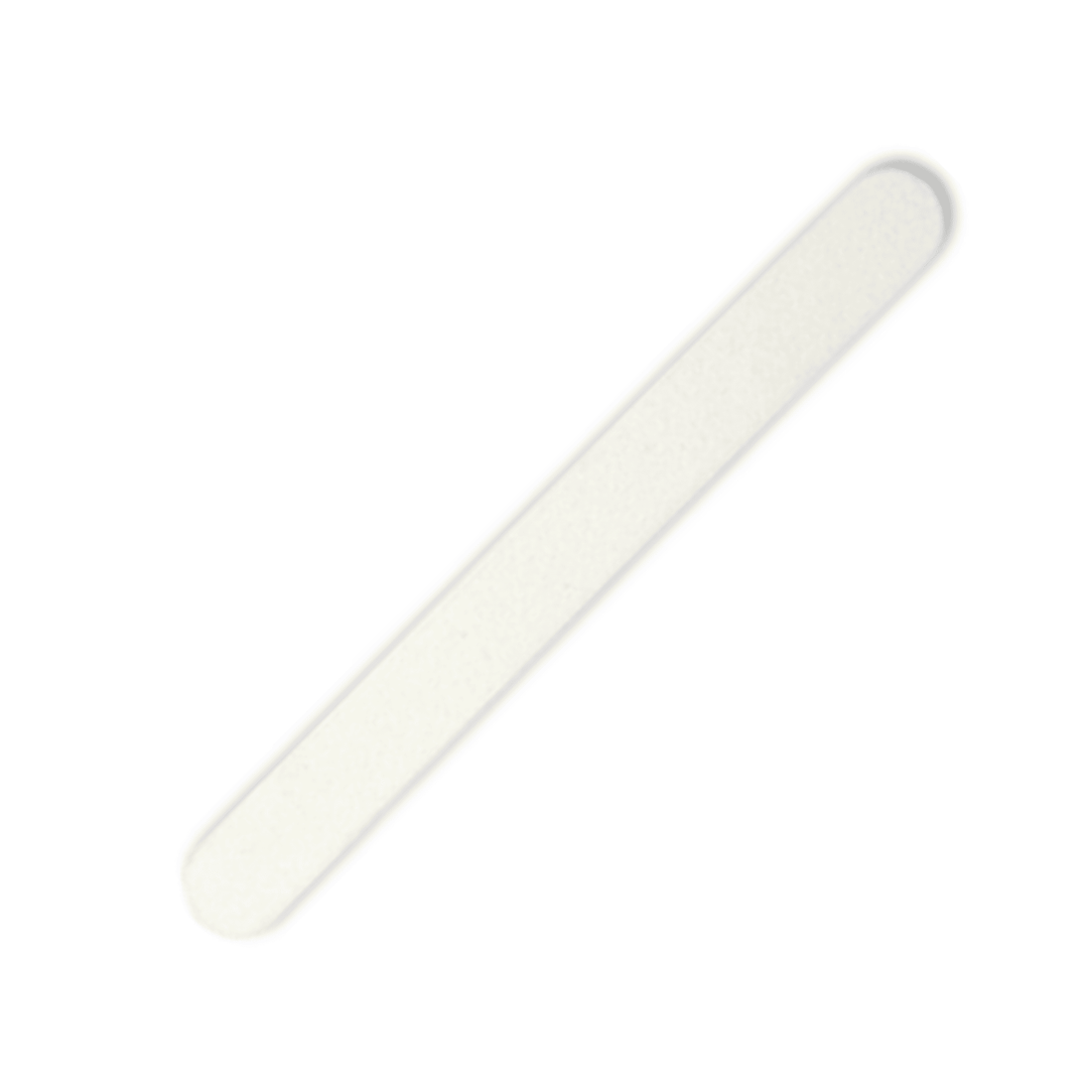 Cuccio Pro White Natural Nail File with 180/240 grit showing a white ergonomic handle and abrasive surface for nail shaping.
