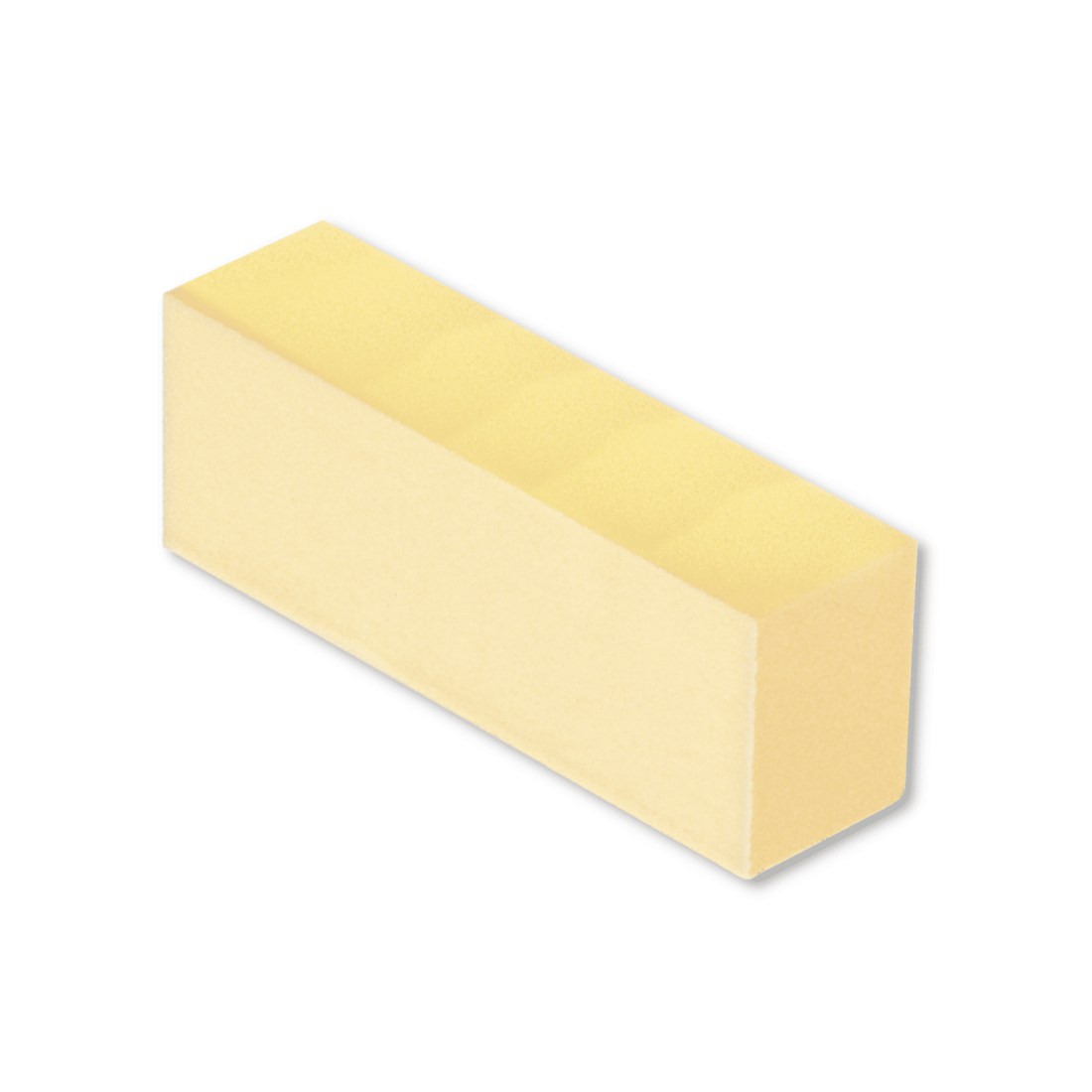 Cuccio Pro Yellow Softie Block nail buffer with 400 grit for smoothing and polishing nails, featuring a durable yellow softie design.