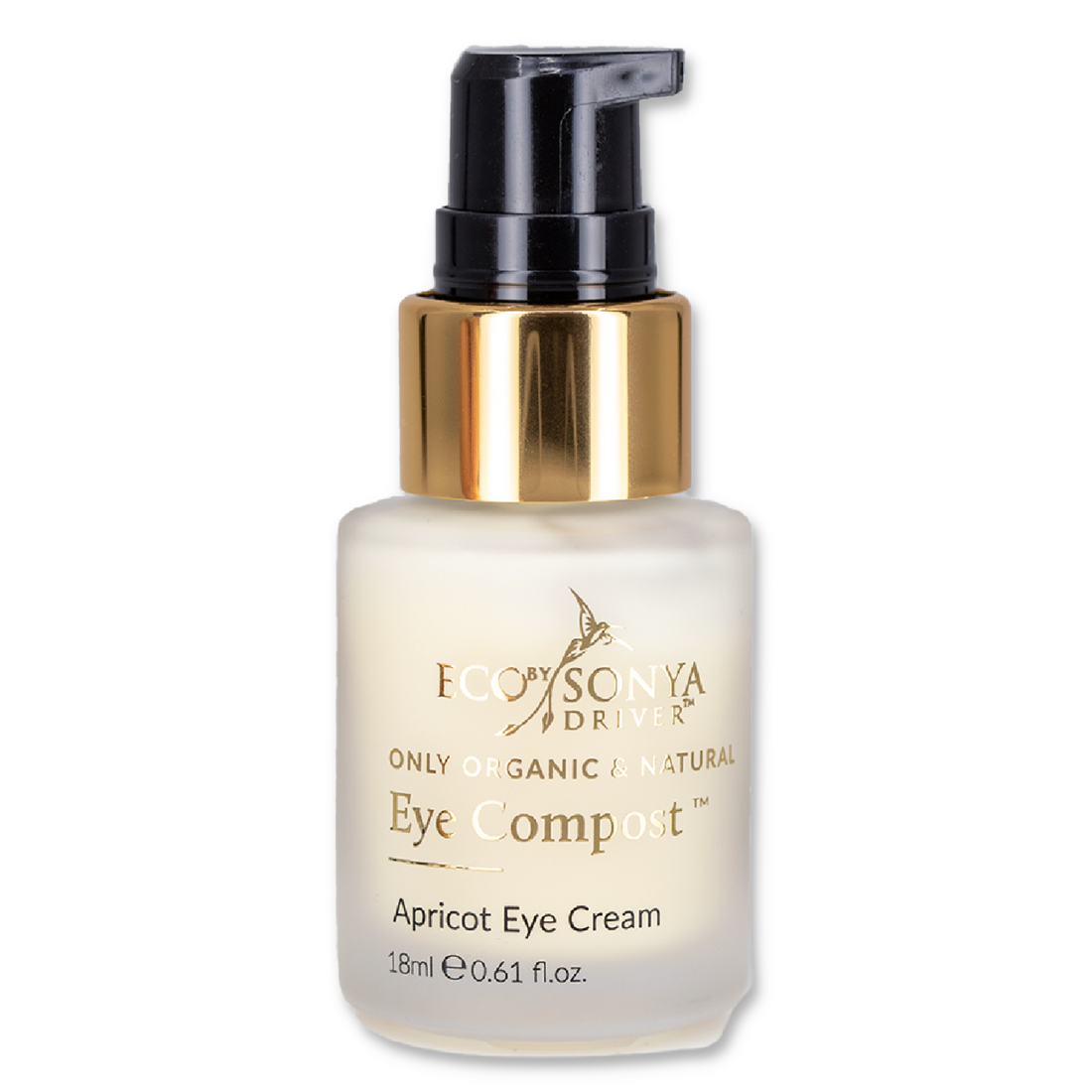Eco by Sonya Driver Eye Compost, a natural skincare product in a small jar, emphasizing organic ingredients for eye area care.