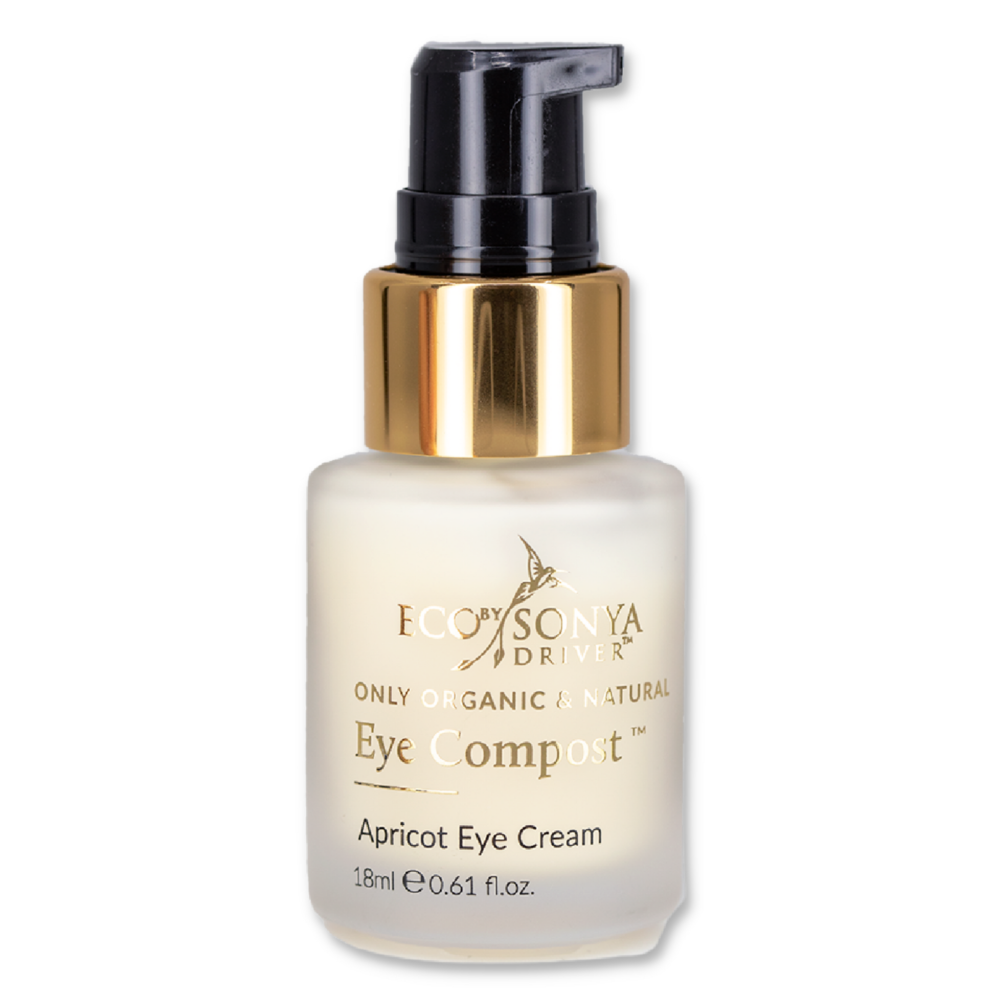 Eco by Sonya Driver Eye Compost, a natural skincare product in a small jar, emphasizing organic ingredients for eye area care.