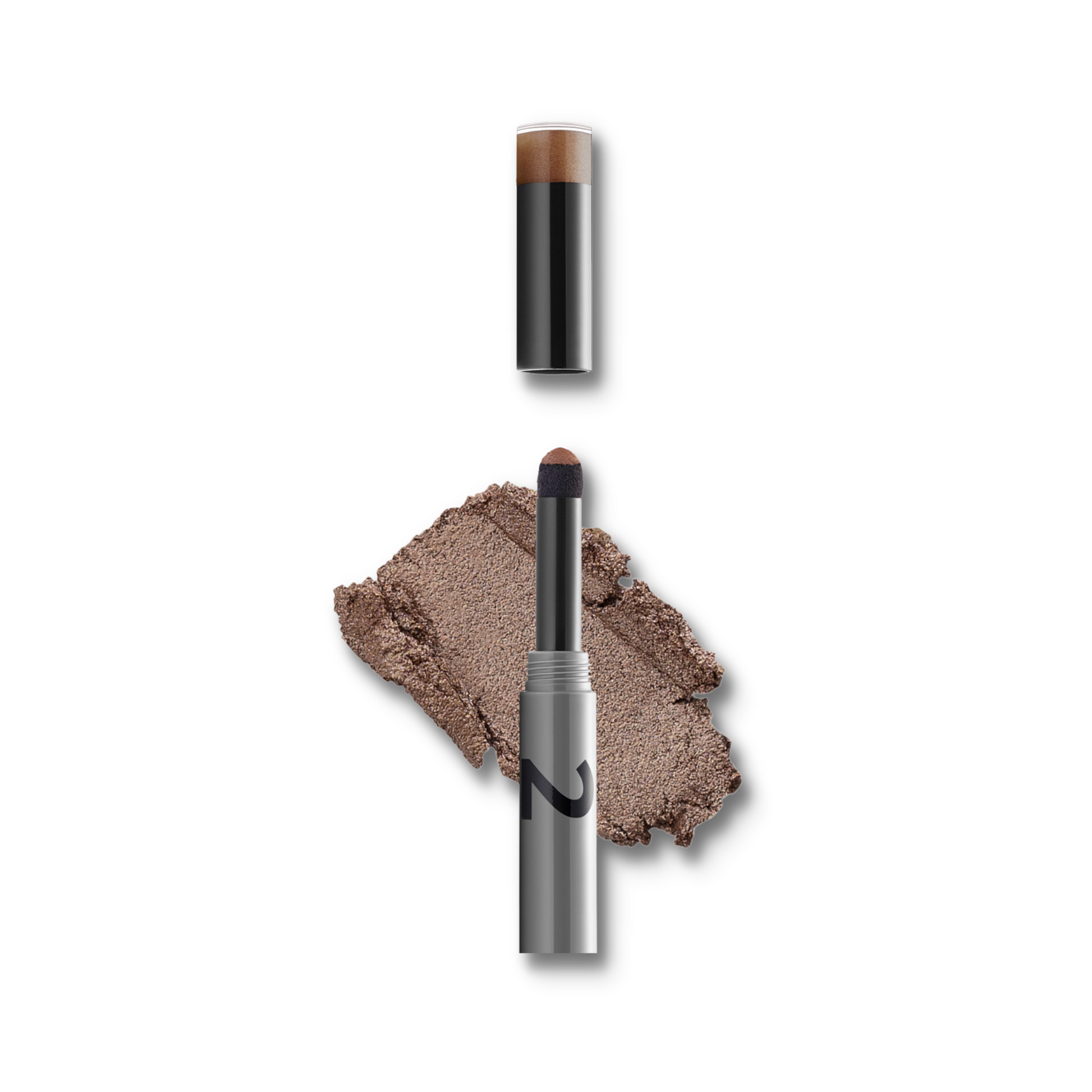 Gokos EyeColor makeup palette with rose and caramel shades, featuring eyeshadow swatches on a neutral background.