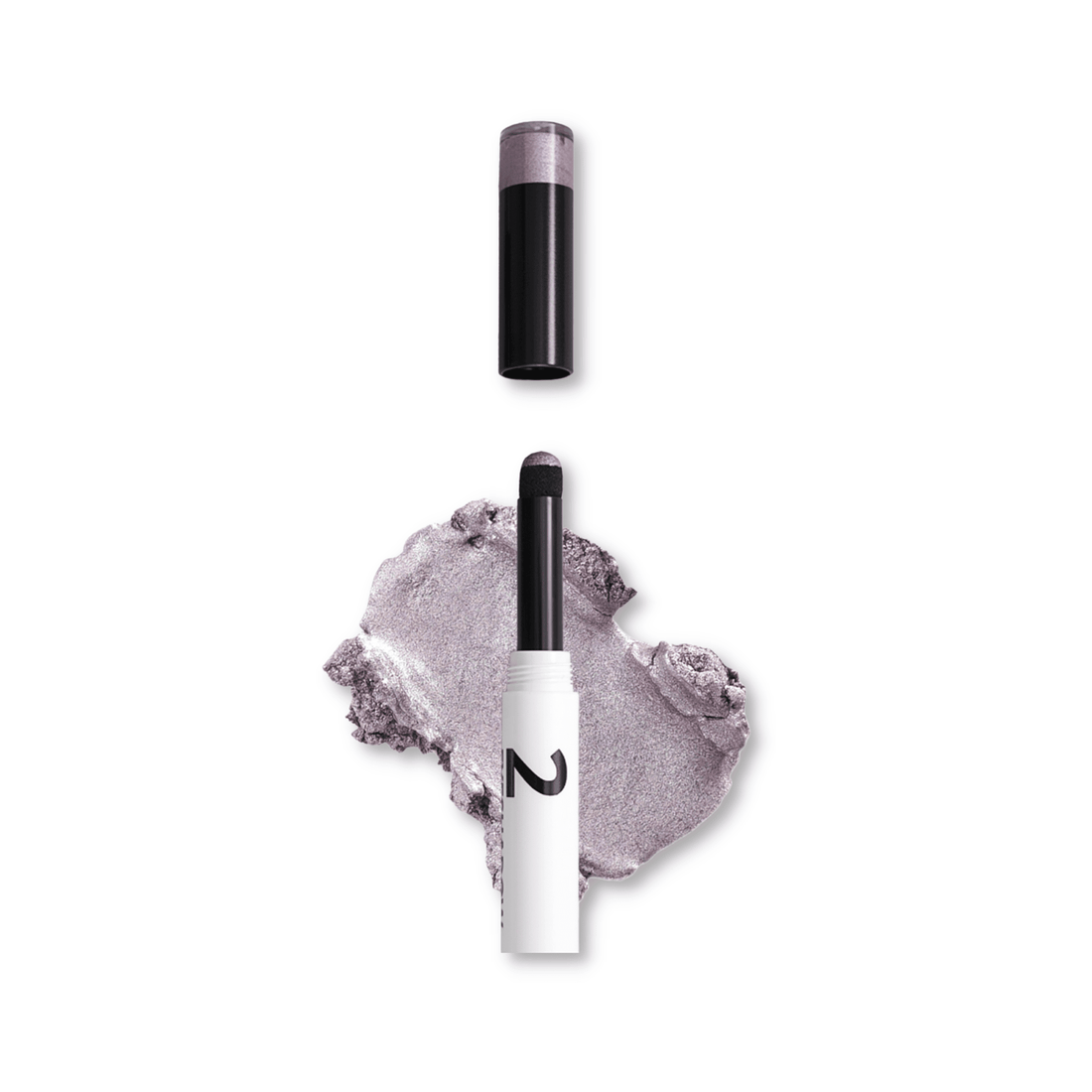 Gokos EyeColor White Edition makeup in Cosmic Lilac shade, featuring a close-up of eye makeup with purple and white tones