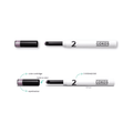 Gokos EyeColor White Edition makeup with cosmic lilac shade, featuring eye makeup swatches on a model's eye.