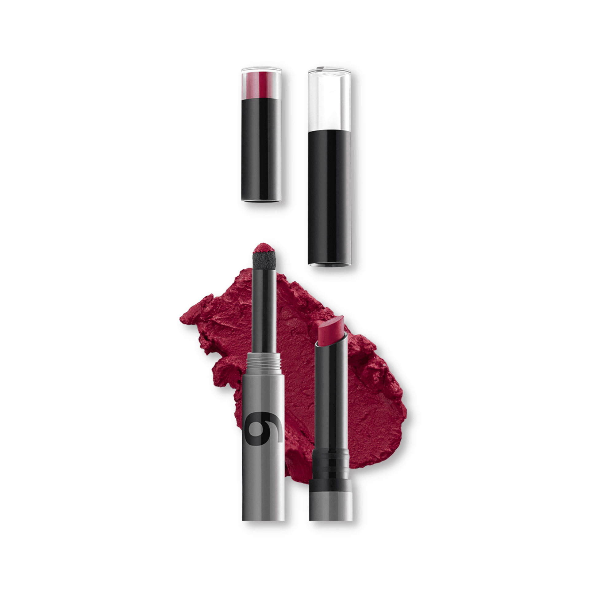Gokos LipCreator makeup product in splendid fuchsia shade, featuring a close-up of the vibrant lipstick applied on lips.