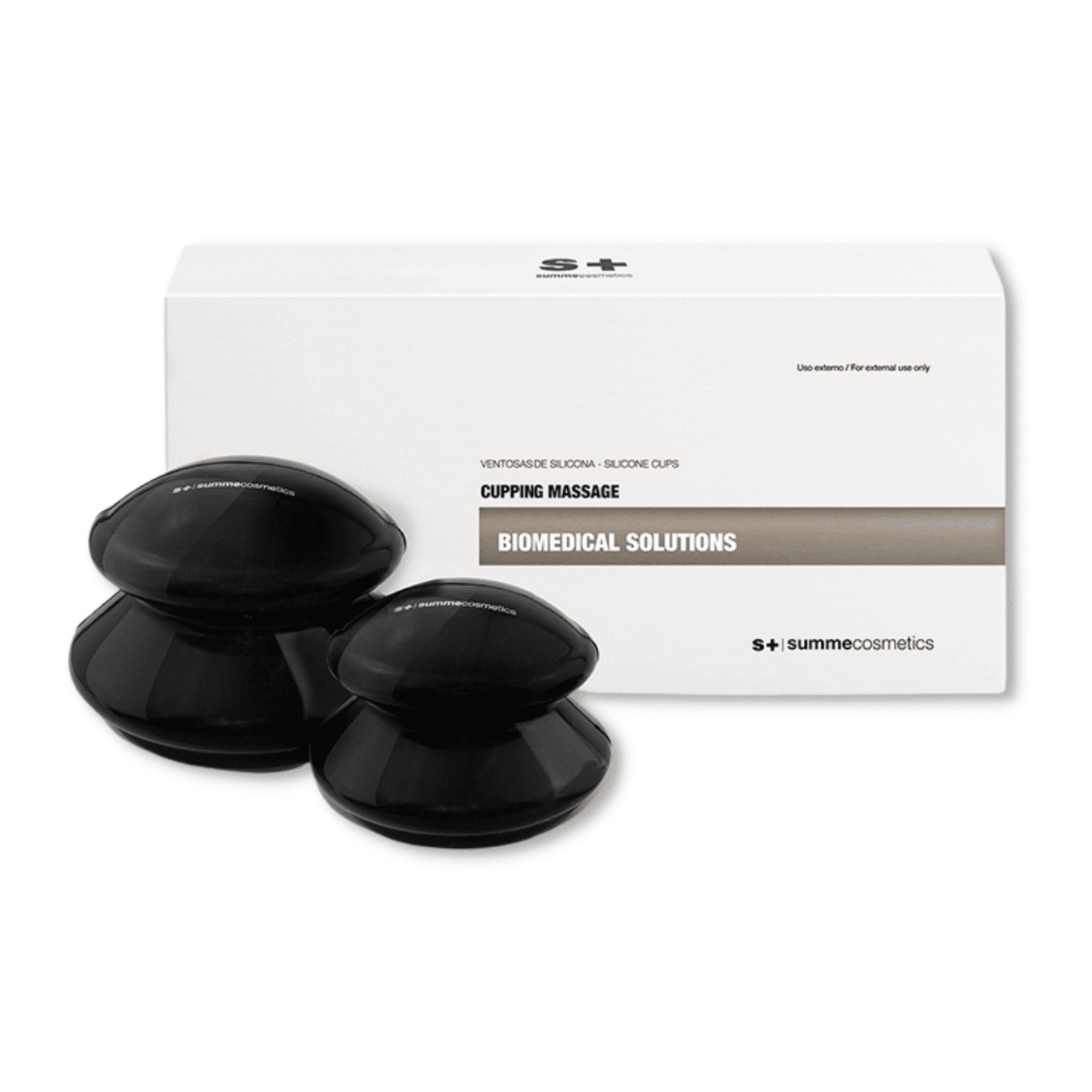 SummeCosmetics Biomedical cupping massage device used on skin for therapy and skin care treatment.