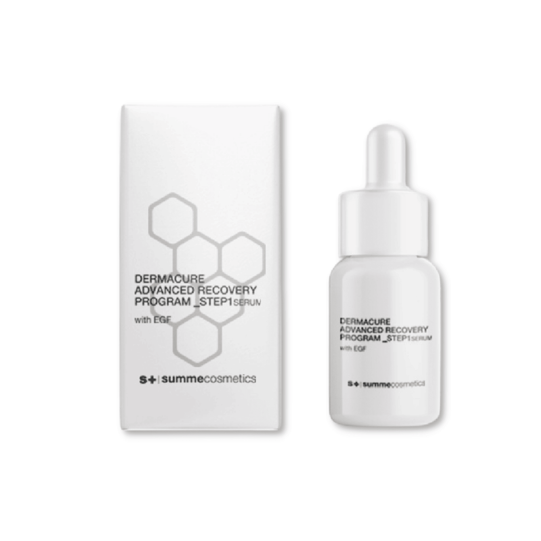 SummeCosmetics Dermacure Advanced Recovery Program Step 1 Serum bottle with applicator tip, skincare product for skin renewal.