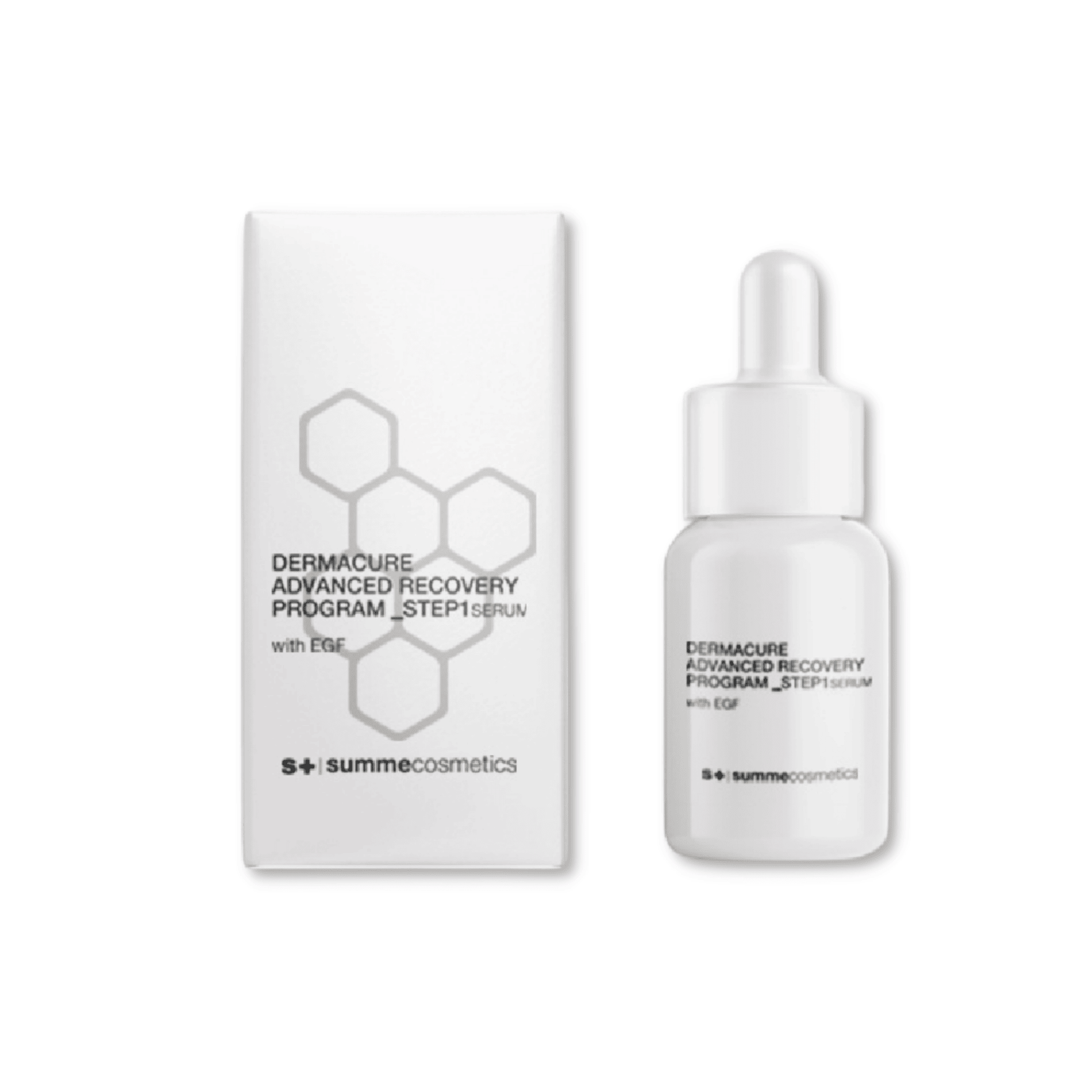 SummeCosmetics Dermacure Advanced Recovery Program Step 1 Serum bottle with applicator tip, skincare product for skin renewal.