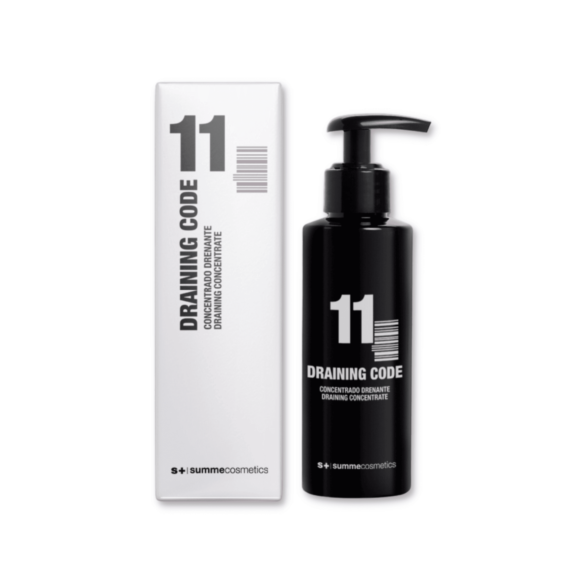 SummeCosmetics My[B]Code 11 Draining Code skin care product bottle with label and pump dispenser.
