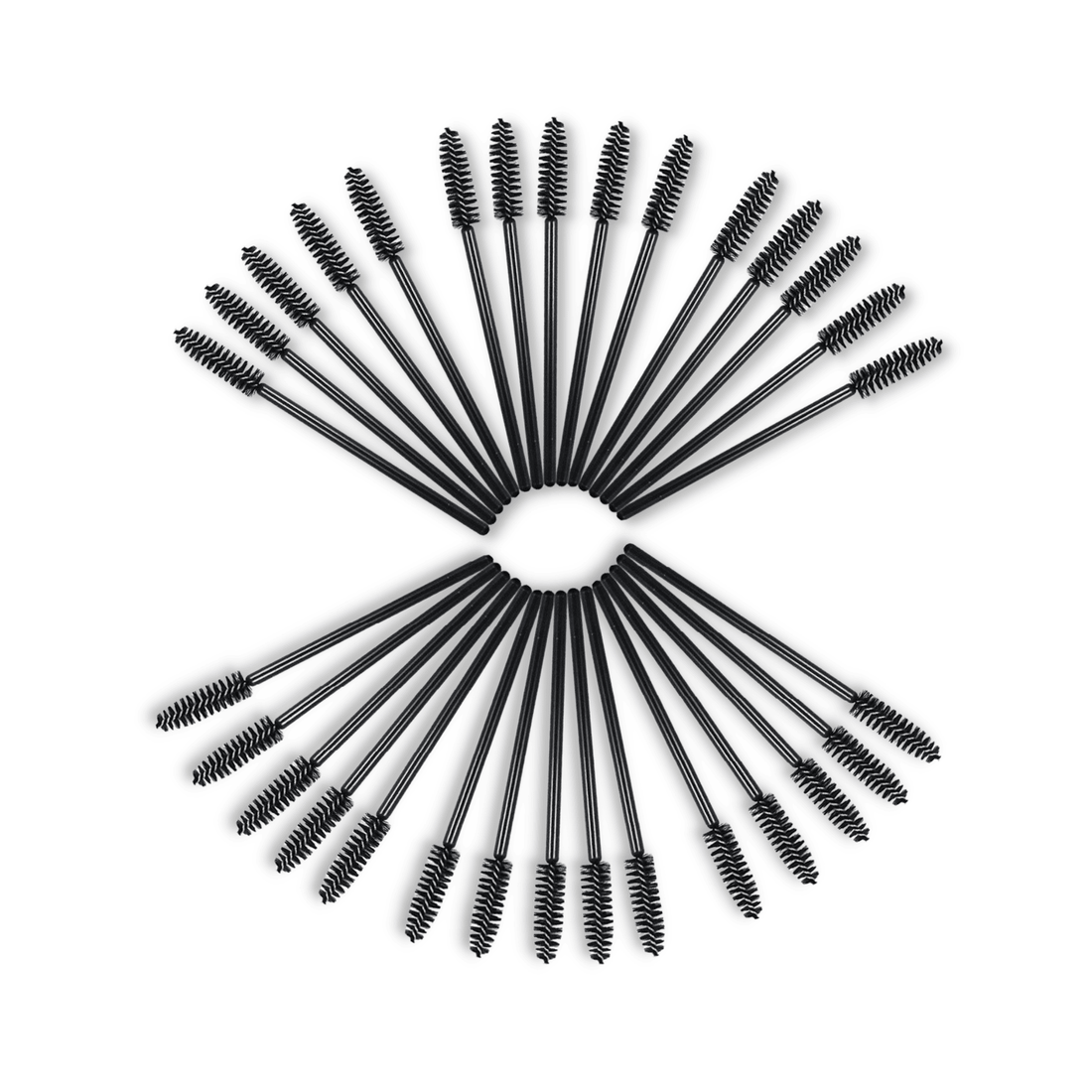 Yumi Lashes & Brows disposable eyelash brush with fine bristles for separating and grooming eyelashes and eyebrows.