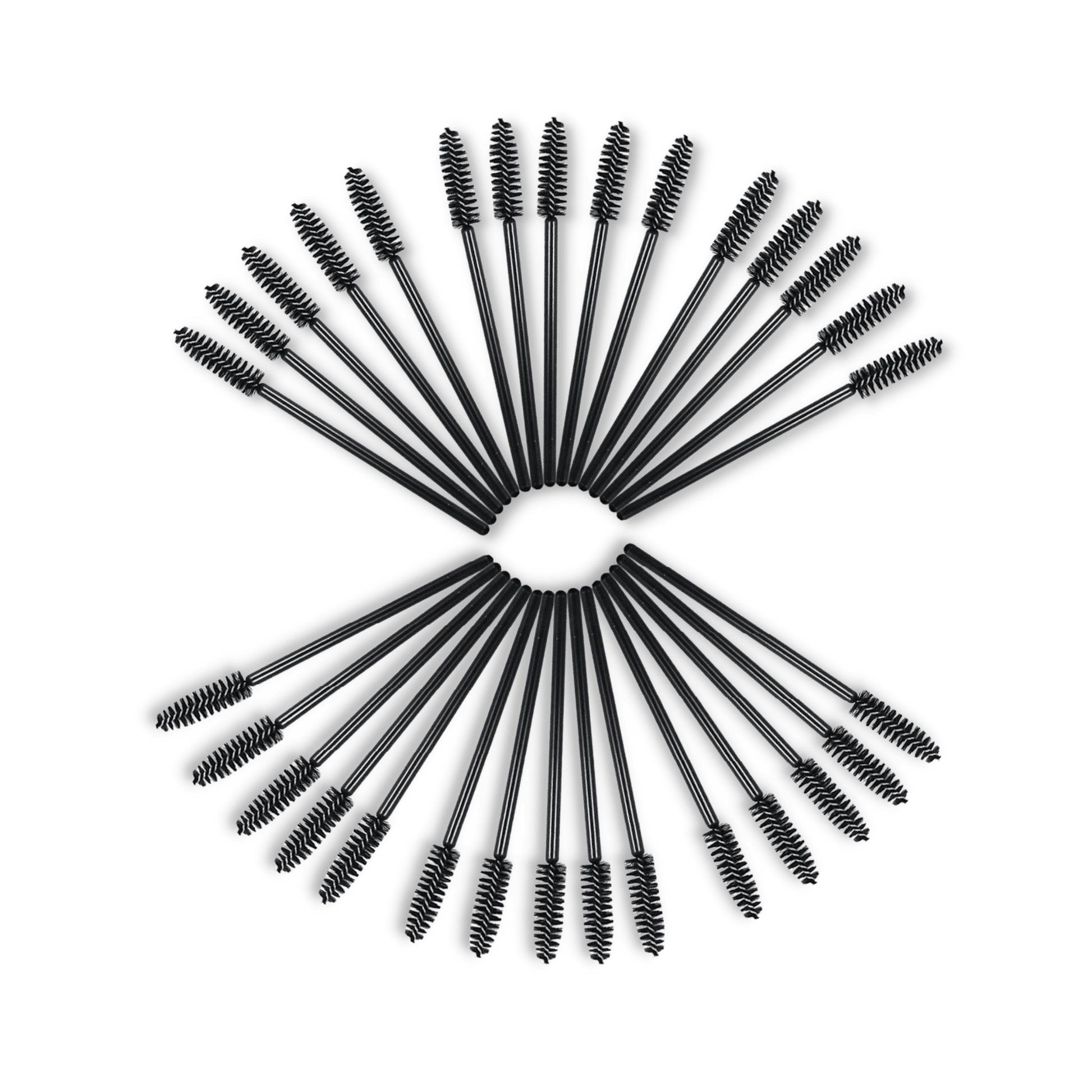 Yumi Lashes & Brows disposable eyelash brush with fine bristles for separating and grooming eyelashes and eyebrows.
