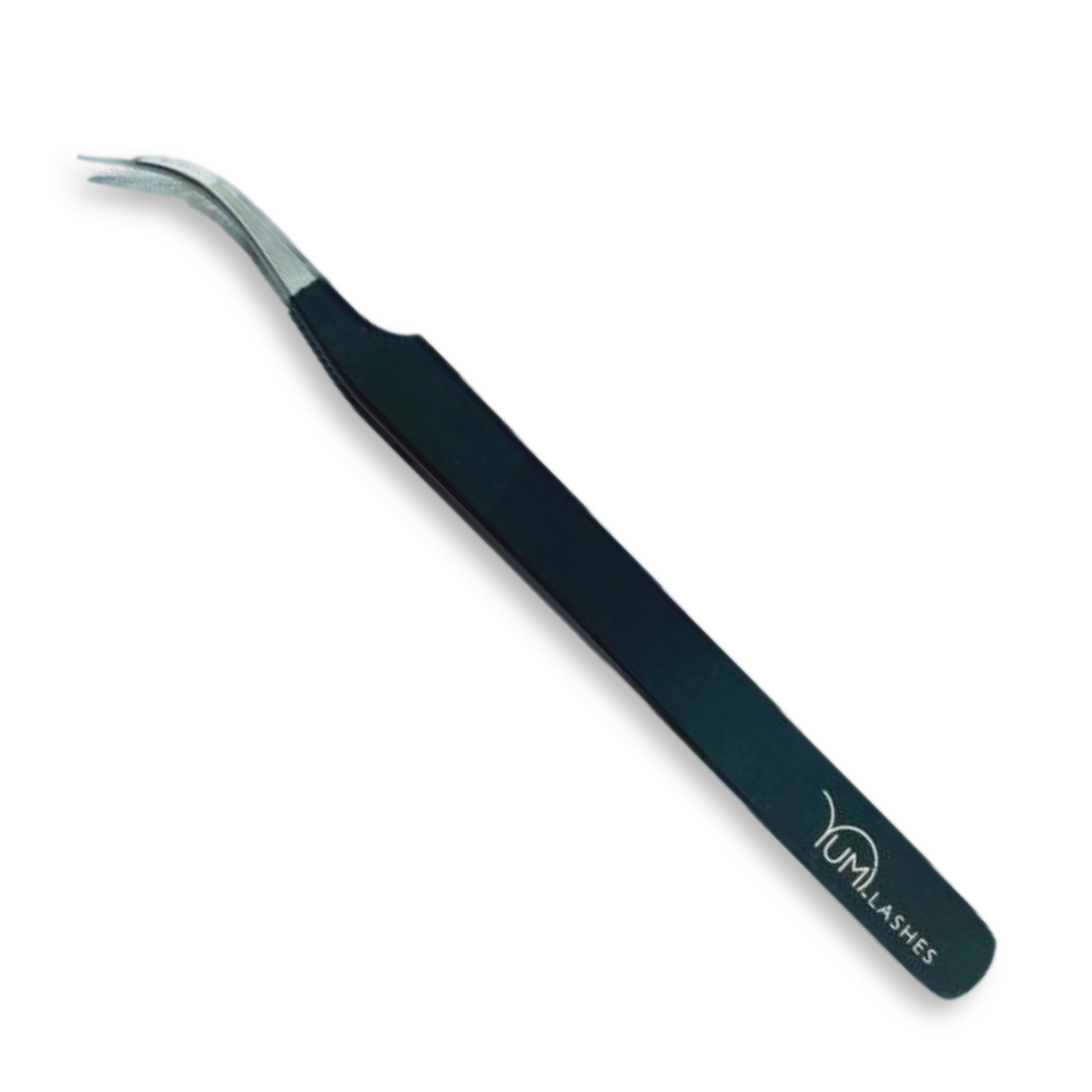 Yumi Lashes semi-curved tweezer for precise eyelash and brow application, featuring ergonomic design and stainless steel construction.