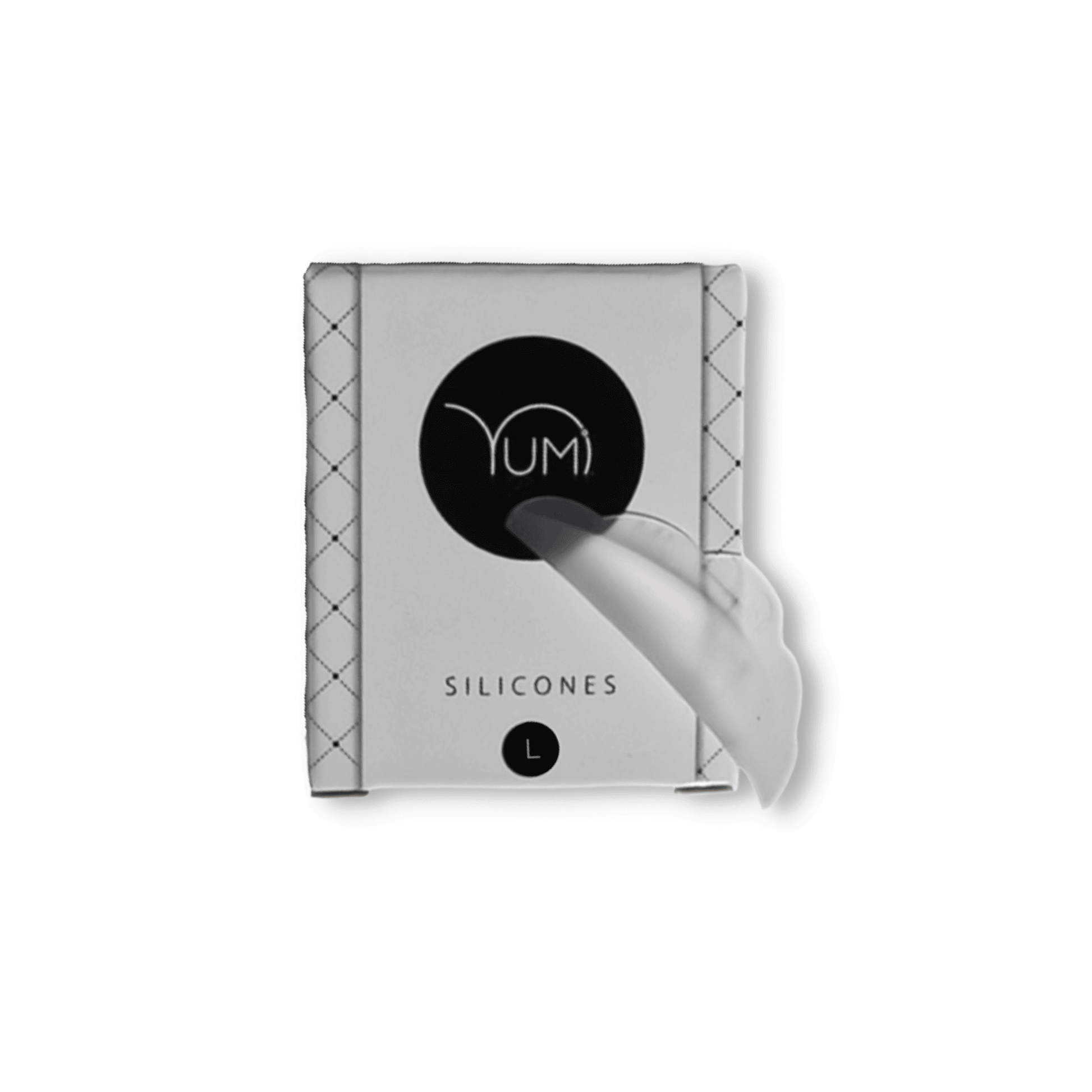 Large Yumi Lashes silicone shields used for eyelash and brow extensions, flexible and reusable for precise application.
