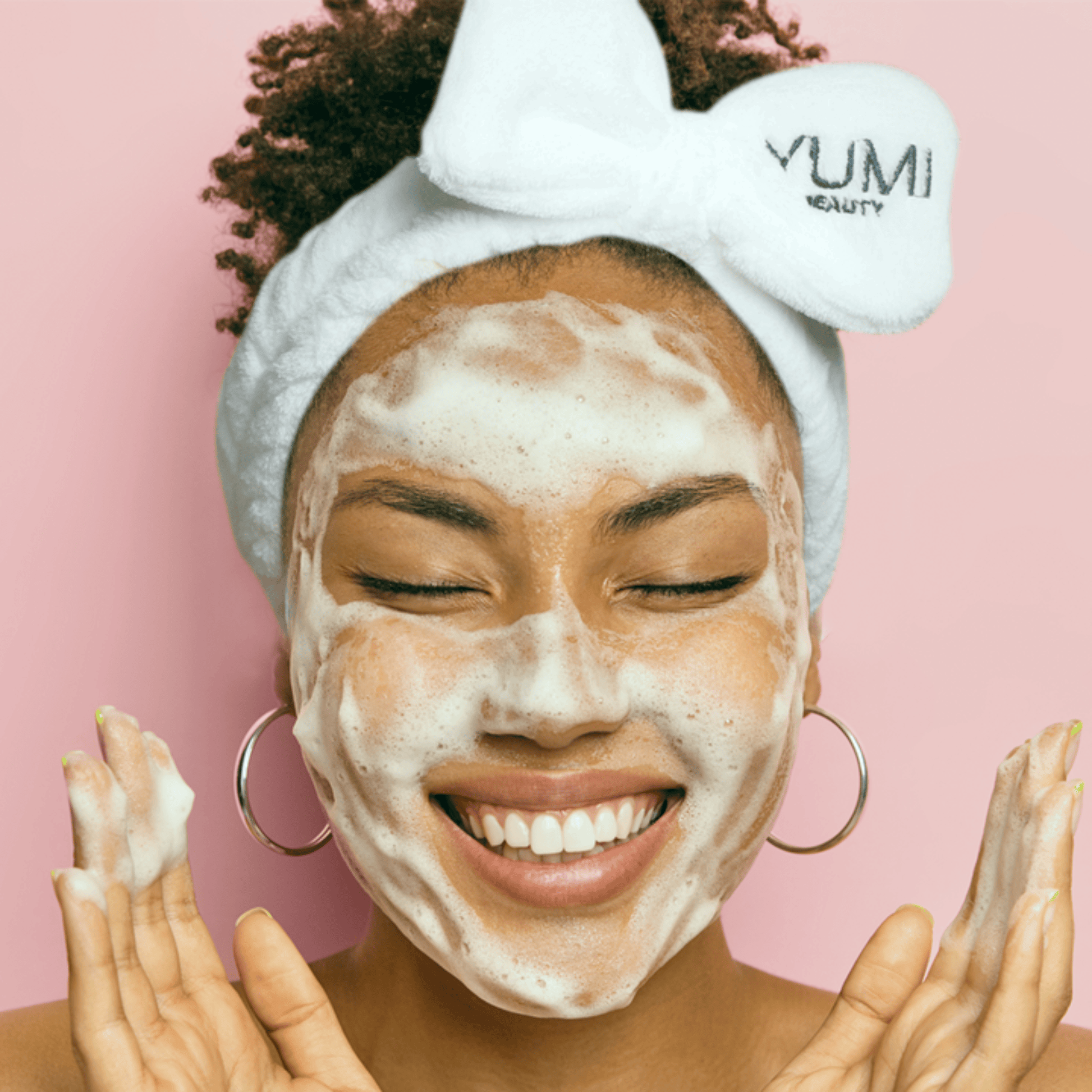 Yumi Skincare Chantilly Facial Cleansing Foam in 50ml bottle, gentle cleansing product with soft foam for radiant skin.