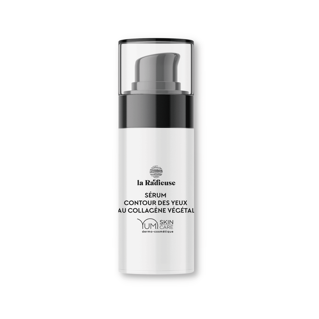 Yumi Skincare La Radieuse Eye Contour Care with plant collagen in a 15ml jar, designed for improving eye area skin.