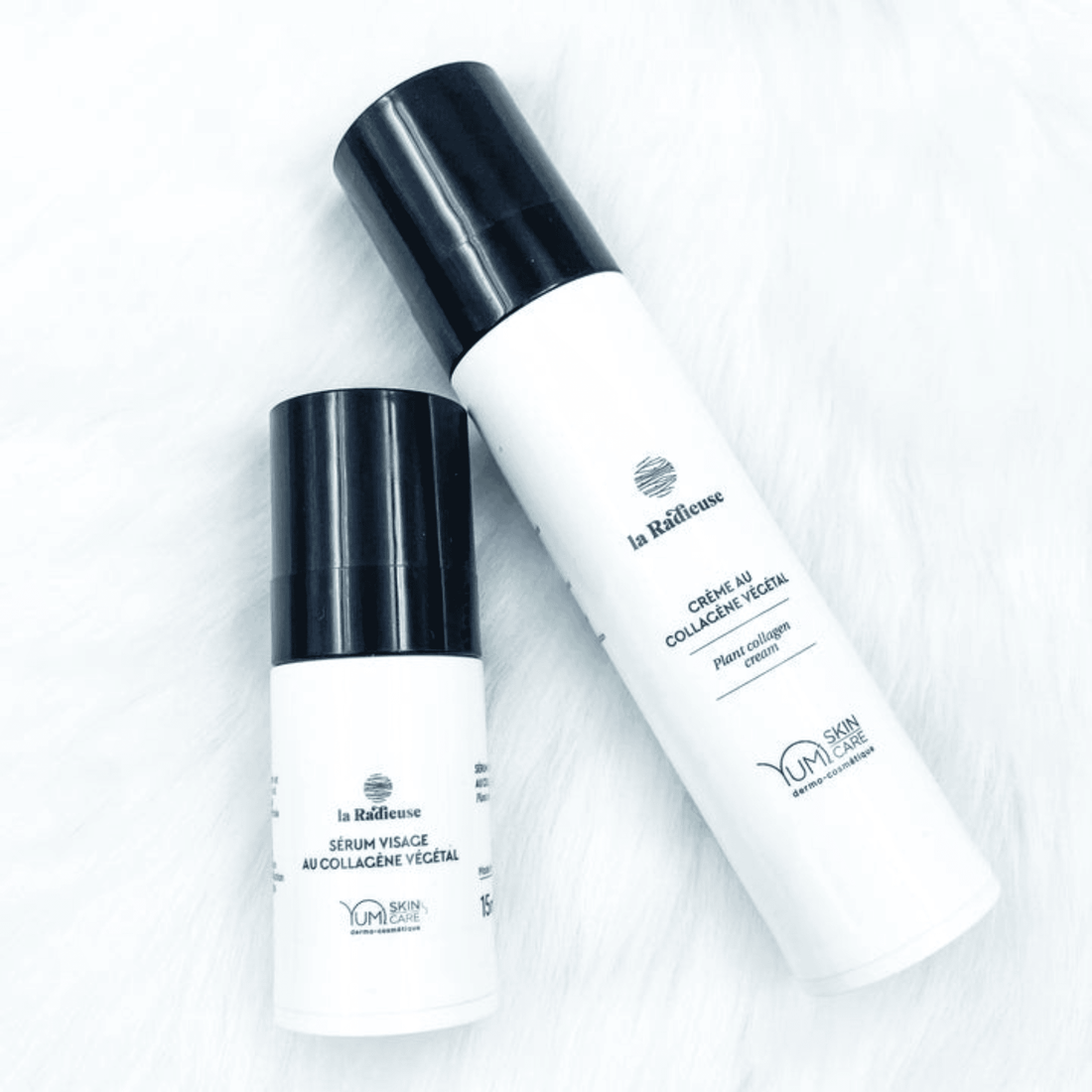 Yumi Skincare La Radieuse Eye Contour Care with plant collagen in a 15ml jar, designed for improving eye area skin.