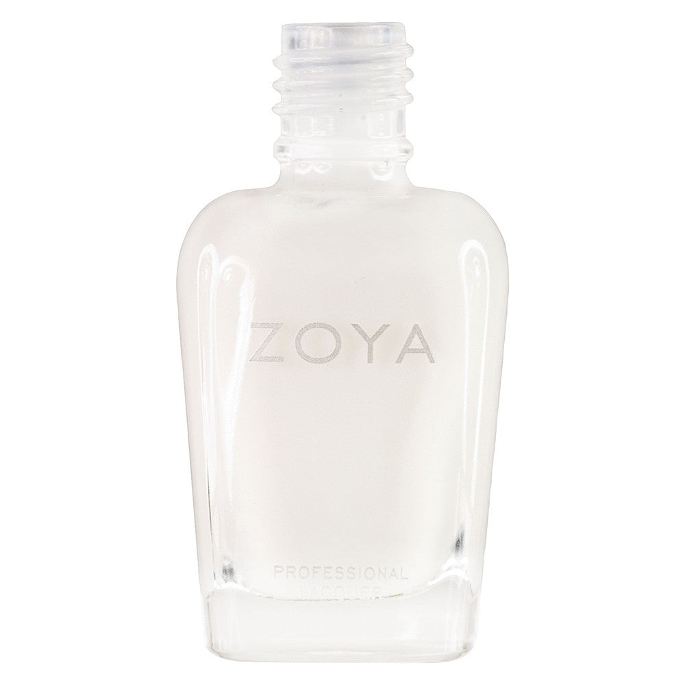 Zoya Adel nail polish bottle, deep mauve shade, with the Zoya logo on the label, displayed against a plain background.
