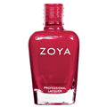 Zoya Andi nail polish bottle with a sleek design, showcasing the vibrant color and brand logo on the front.