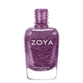 Zoya Aurora nail polish bottle with vibrant, shimmering pink and purple hues, showcasing the colorful, glossy finish of the Zoya nail polish.