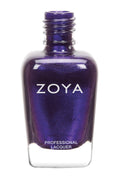 Zoya Belinda nail polish bottle with clear cap, showcasing the vibrant pink shade of the Zoya nail polish collection.