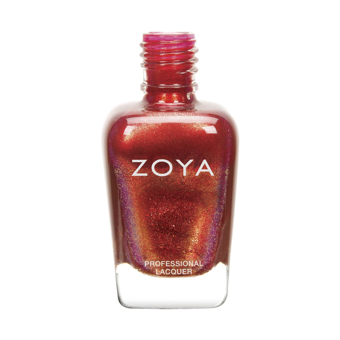 Zoya Channing nail polish bottle with a sleek design, showcasing the Zoya Channing nail polish color in a clear glass bottle.