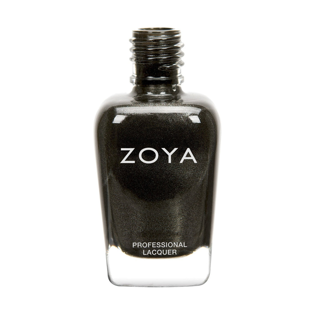Zoya Claudine nail polish bottle with purple and pink shades, featuring a sleek design and the Zoya logo on the label.