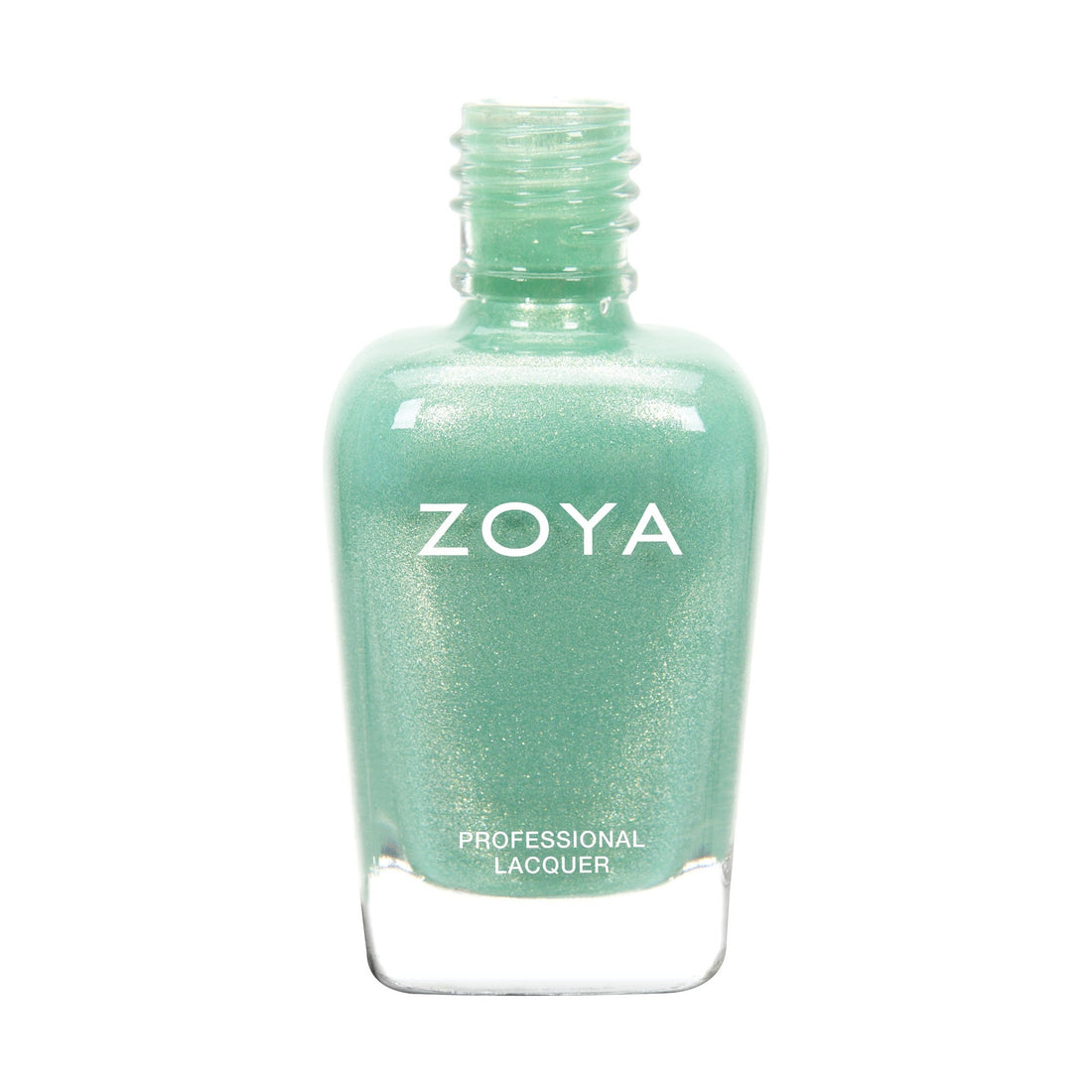 Zoya Dillon nail polish bottle with purple and shimmer finish, showcasing the Zoya brand and product details on the label.