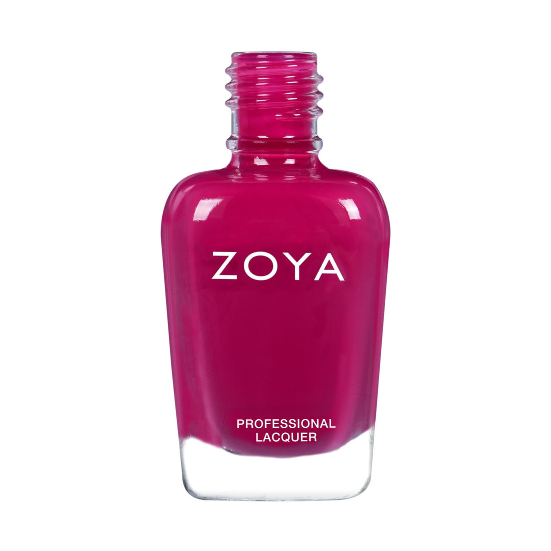 Zoya Donnie nail polish bottle with vibrant coral-orange shade, featuring the Zoya logo on the cap and product label.