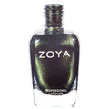 Zoya Edyta nail polish bottle with vibrant blue shade, showcasing the Zoya brand and sleek packaging.