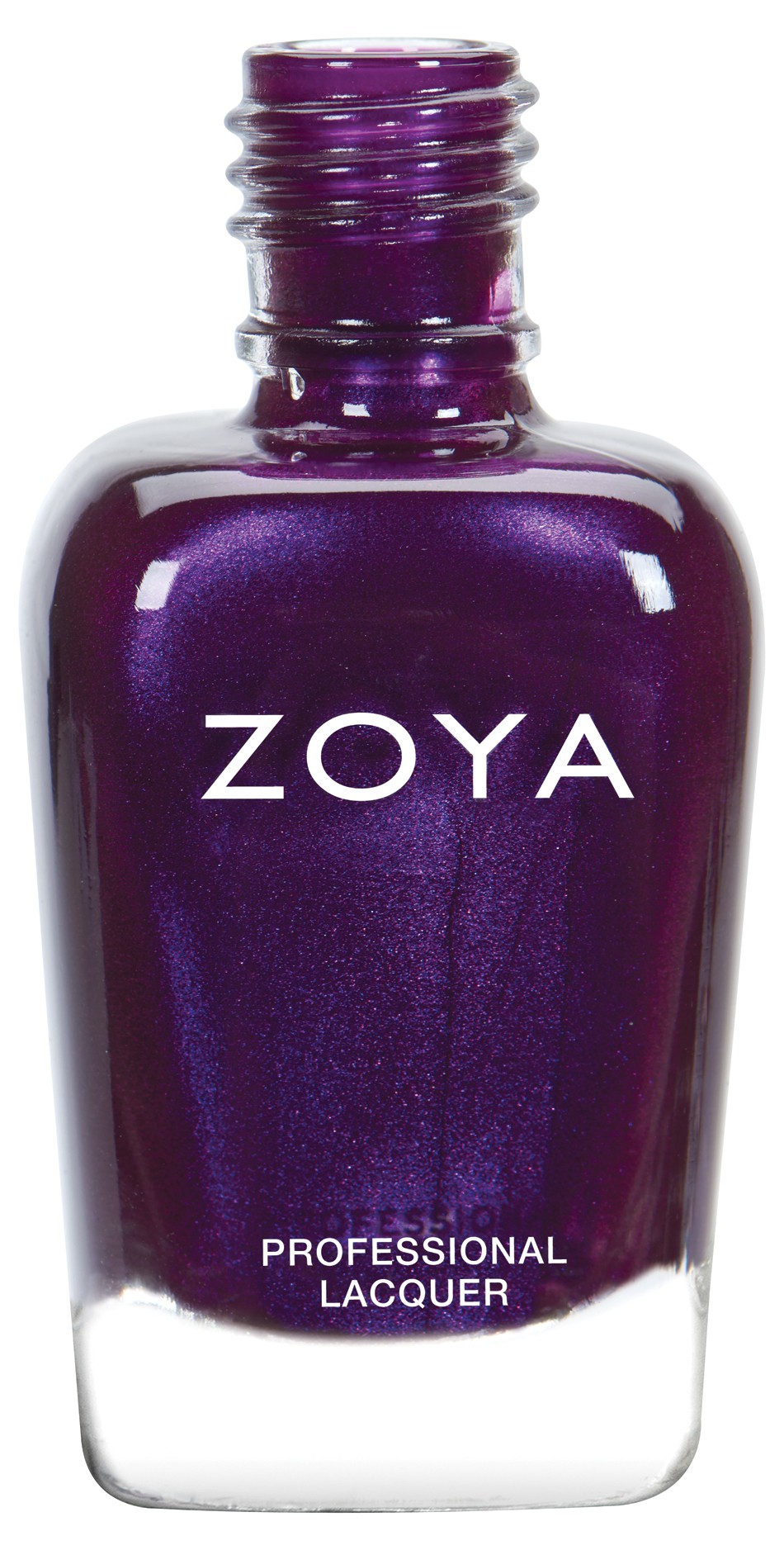 Zoya Giada nail polish bottle with a sleek design, showcasing the vibrant green shade in a clear glass bottle.