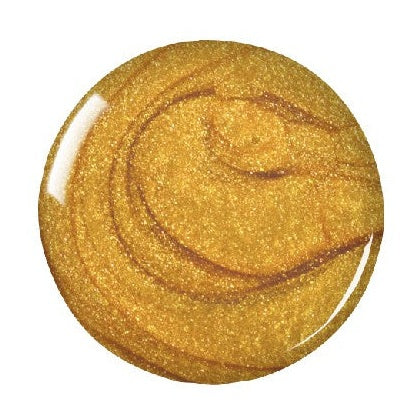Zoya Goldie nail polish bottle with gold-colored polish and Zoya branding, showcasing a luxurious metallic finish.