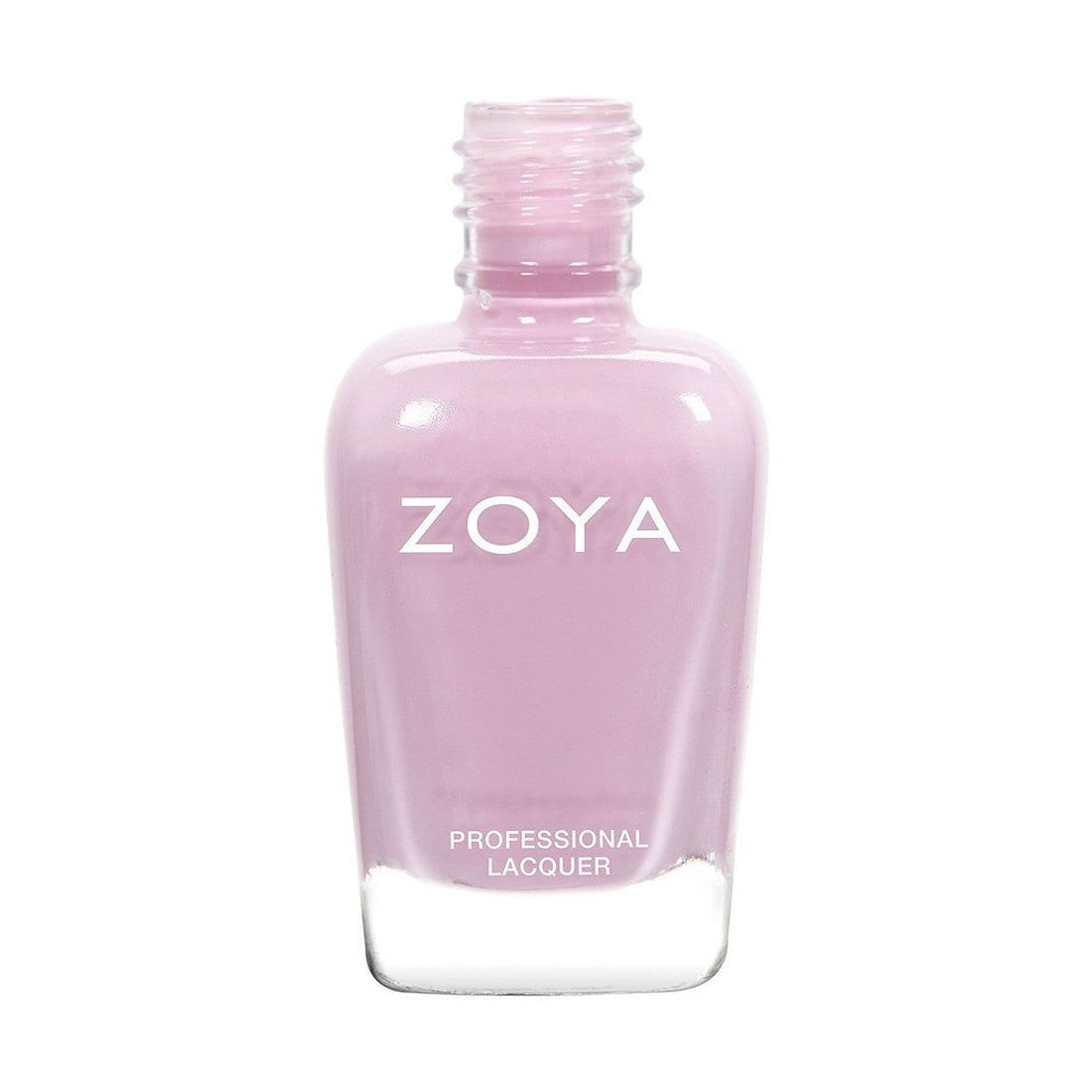 Zoya Heather nail polish bottle featuring a soft, neutral shade of Zoya nail polish in a sleek glass bottle.