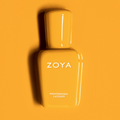 Zoya Honey nail polish bottle, featuring a sleek design and a warm honey-colored shade, on a white background.