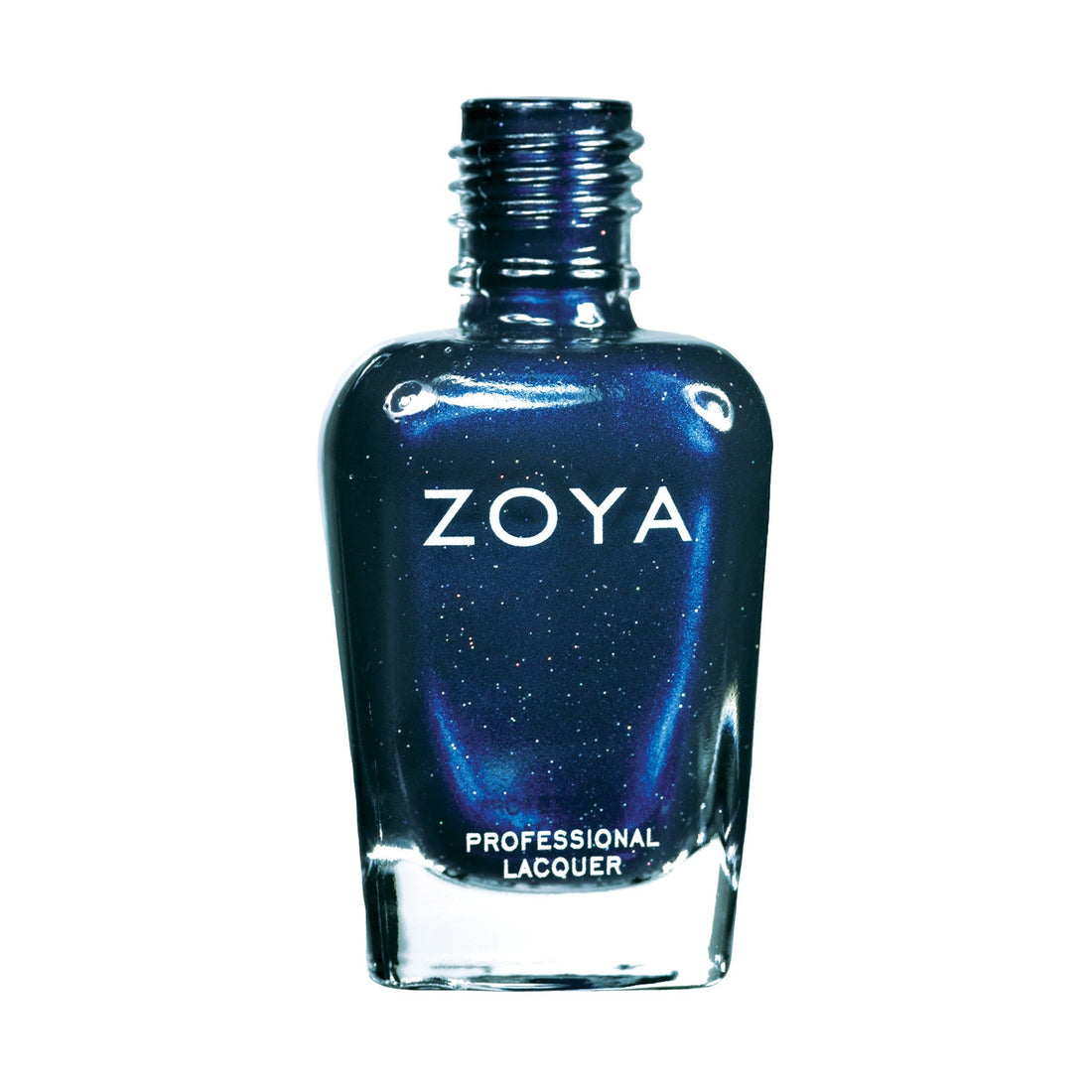 Zoya Indigo nail polish bottle with deep blue color and brand label, showcasing the Zoya Indigo nail polish product.