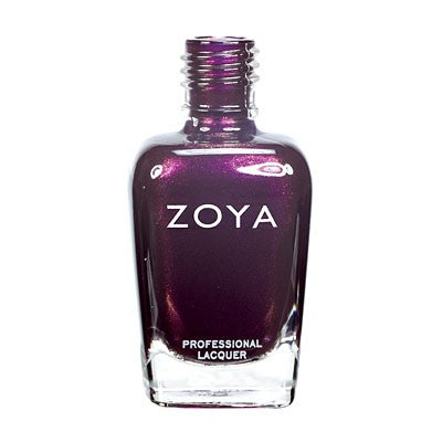 Close-up of Zoya Jem nail polish bottle showing the vibrant, glossy pink shade from the Zoya nail polish collection.