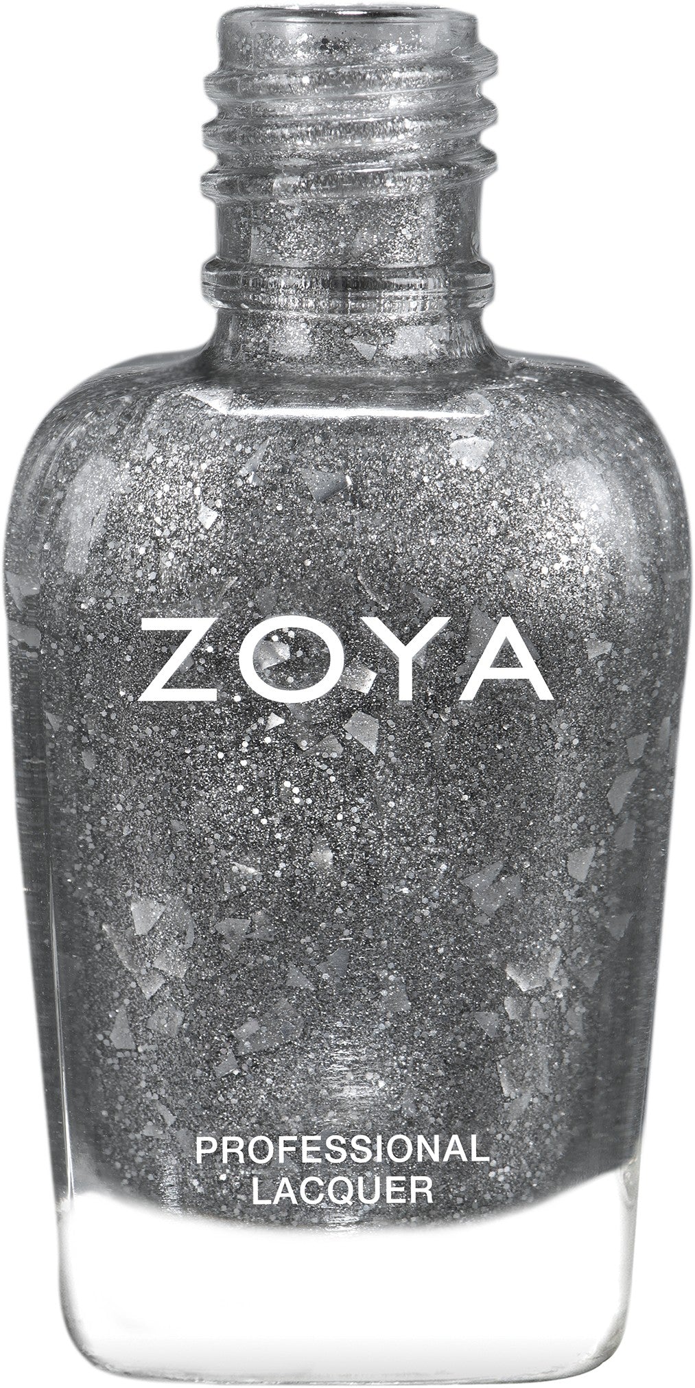 Zoya Jett nail polish bottle with sleek black cap and clear label, showcasing the Zoya brand and polished nail color.