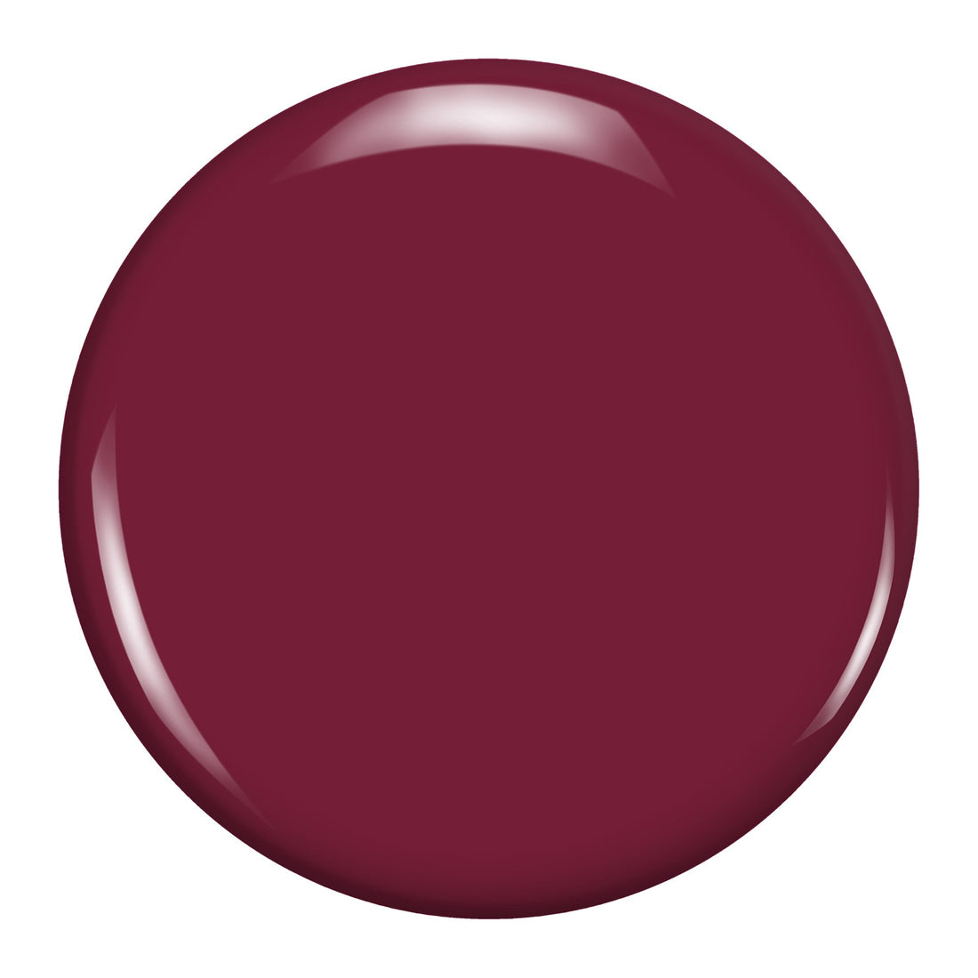 Zoya Kendra nail polish bottle with deep red shade and glossy finish, displayed on a neutral background.