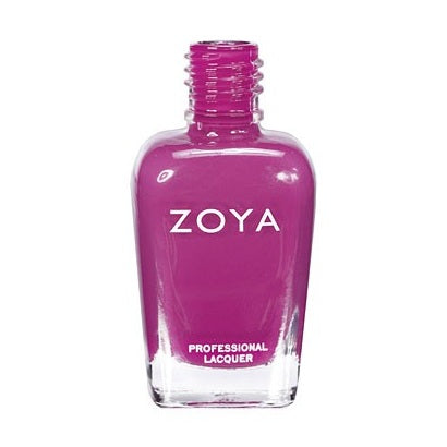 Zoya Kiieko nail polish bottle with a sleek design, showcasing a vibrant, glossy nail polish color in a clear glass bottle.
