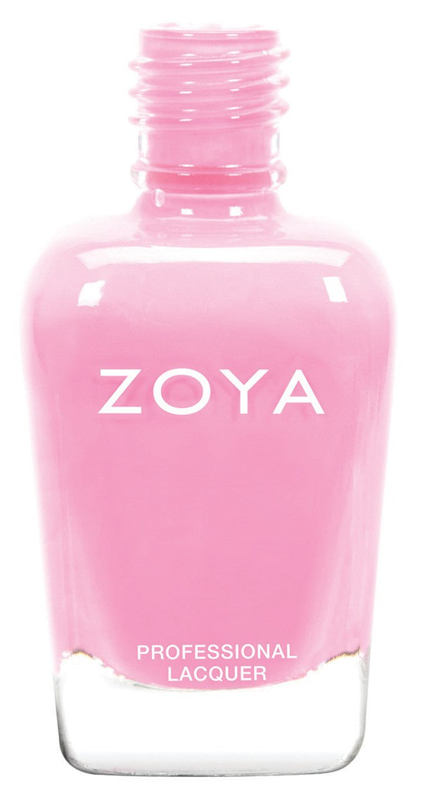 Zoya Kitridge nail polish bottle with vibrant pink color, showcasing the Zoya brand and sleek packaging.