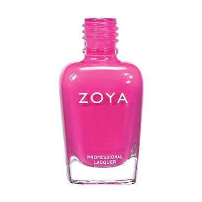 Zoya Lara nail polish bottle with deep plum-colored polish and sleek Zoya branding on the label.
