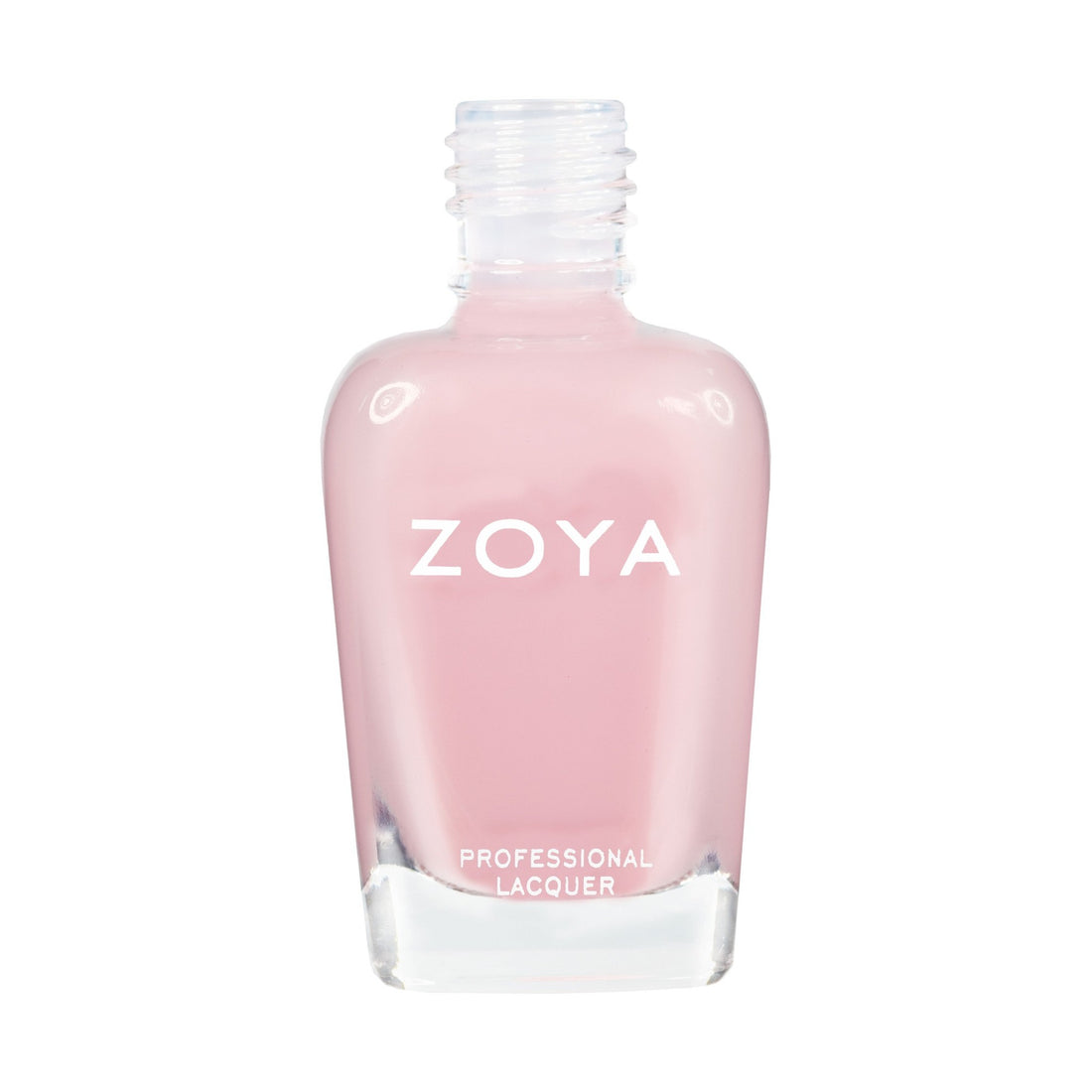 Zoya Laurie nail polish bottle with purple and pink shades, featuring a clear base and cap, showcasing the Zoya brand.