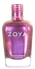 Zoya Leisel nail polish bottle with clear cap and pastel lavender color, showcasing the Zoya brand on the label.
