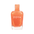 Zoya Lianne nail polish bottle with vibrant peachy-orange shade and sleek Zoya branding on the label.