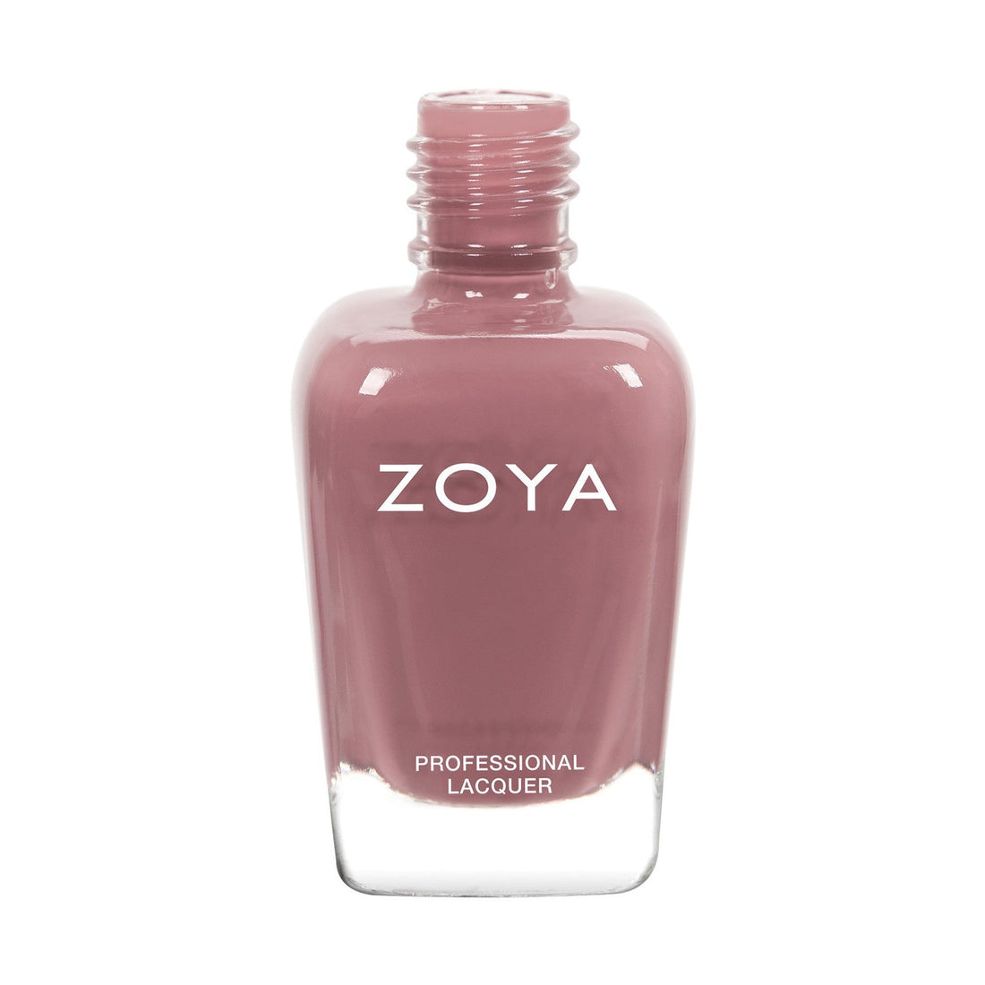 Zoya Madeline nail polish bottle with a deep, elegant shade of pink, featuring a sleek black cap and clear label.
