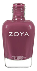 Zoya Mai nail polish bottle with the label visible, showcasing the vibrant, glossy coral shade.