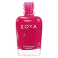 Zoya Max nail polish bottle with vibrant teal color, showcasing the Zoya brand logo on the cap.